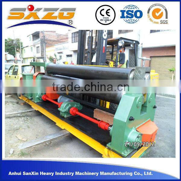 W11 4*1500mm mechanical 3 roller small plate rolling machine