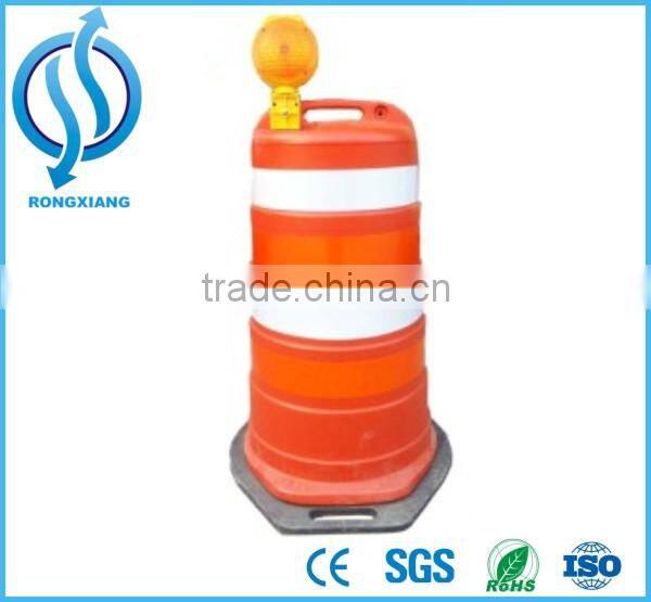 Traffic drum plastic traffic barrel for roadway safety