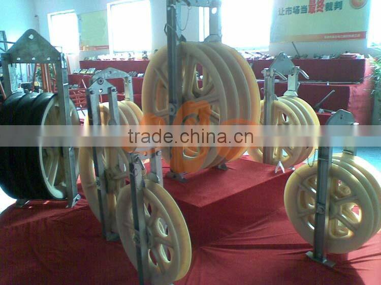 Galvanized steel frame nylon pulley block