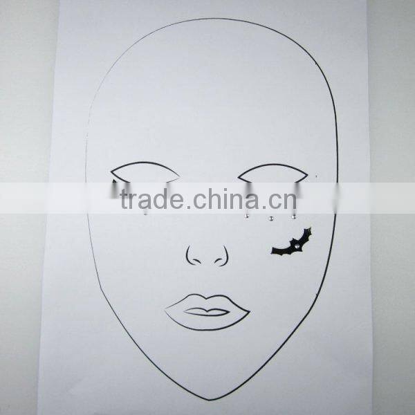 Custom sparkling clown eyelid sticker rhinestone eye tattoo sticker makeup eye sticker factory