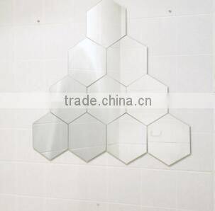 2016 china mirror factory wholesale decorative stick on mirrors beveled mirror tile