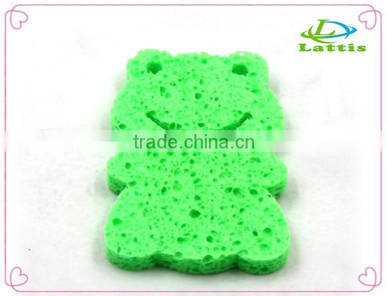 Natural kids baby cartoon shape bath cellulose sponge