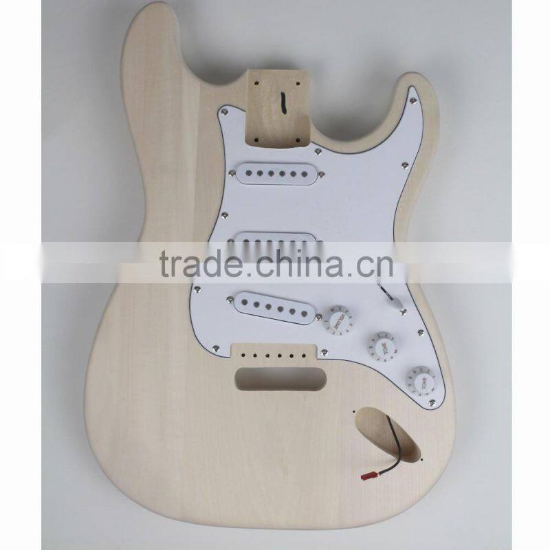 Electric basswood body DIY guitar kit for sale