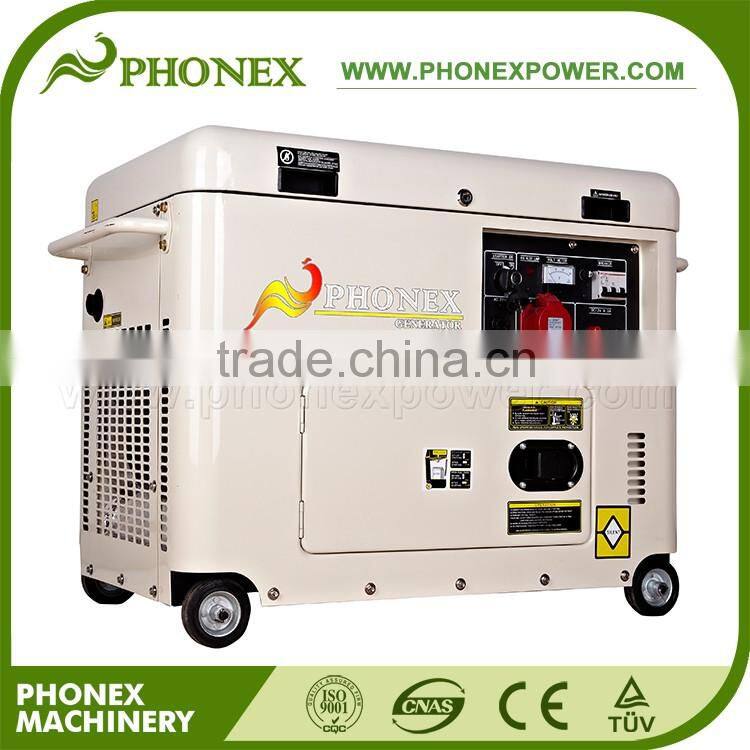 Phonex 5 Silent Diesel Generator Price 186FA 10HP Diesel Generator Set 3 Phase Diesel Generator