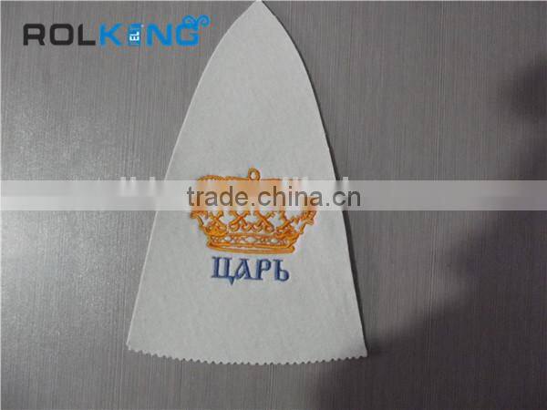 2015 cheap wool felt sauna hat embroidery sauna hat