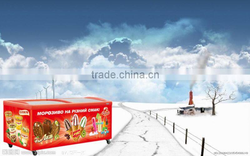 100-600L ice cream freezer chest freezer ice cream showcase chest showcase
