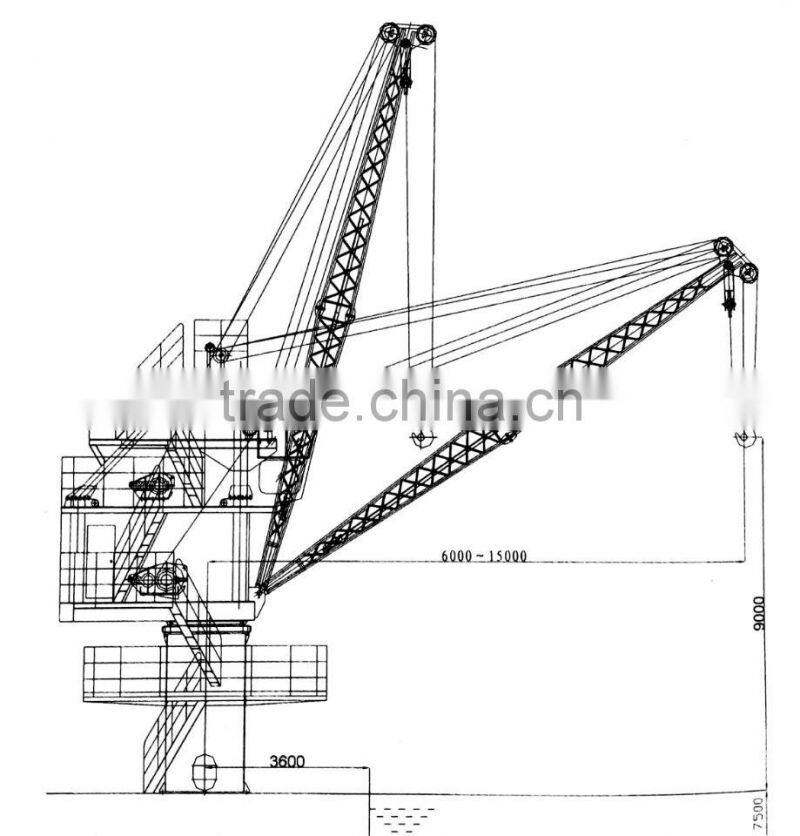 35t fixed container crane in jetty