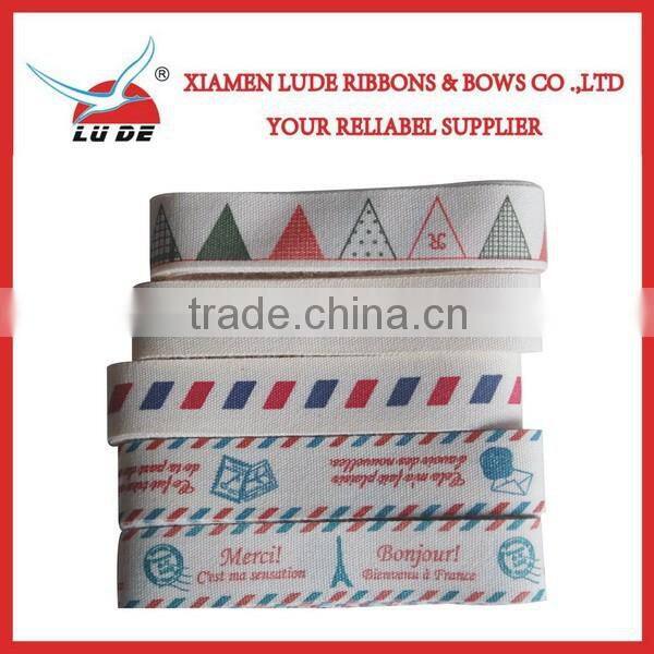 custom design cotton petersham ribbon for wholesale