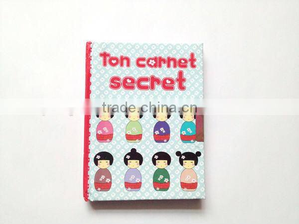 Note book w/lock,diary book lock