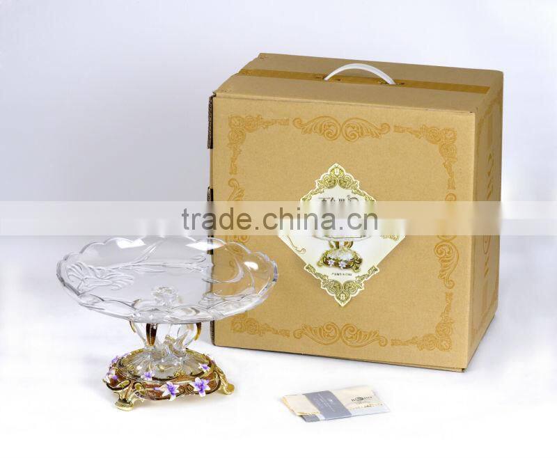 RORO Conjugal Felicity enamel crystal glass fruit holder