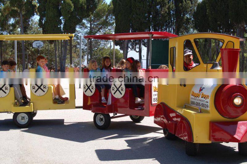 Kids trackless barrel trains rental for parties for sale