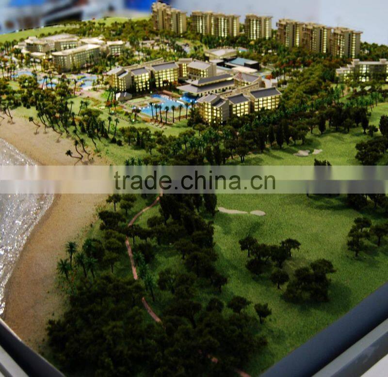 sea beach house building scale model for real estate exhibition