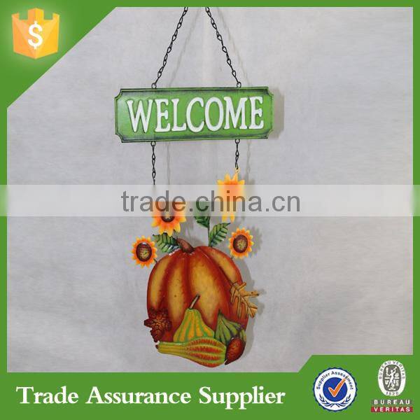 Hot sale metal hanging welcome sign for decor garden