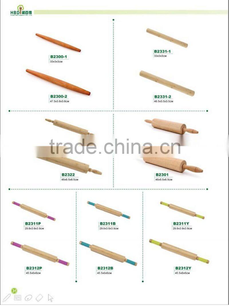 Xiamen HBD-Low price bamboo wooden rolling pin with FDA/LFGB certification