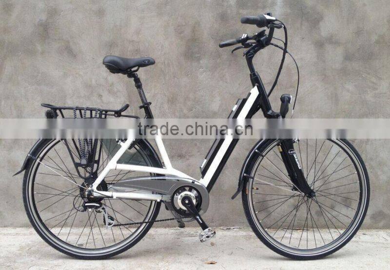 2015 Damesfiets with central motor and Max lithium battery 36V 18ah with distance 150km one time full charged battery