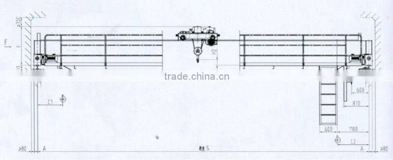 10 ton european type double girder overhead crane price