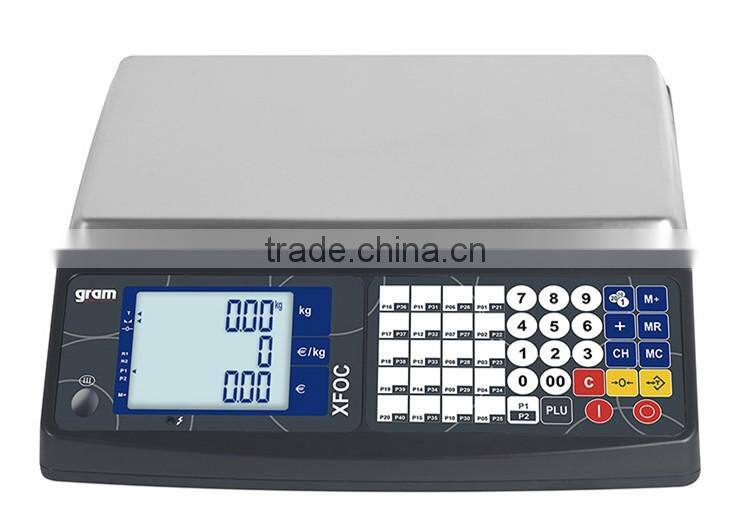 2016 Hot Sales XFOC-30KRS LCD Display Electronic Commercial Scale