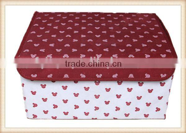 Mickey and footprint non woven foldable storage box for kids