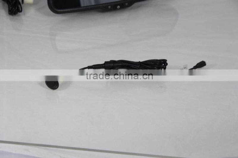 car rearview mirror radar detecter system+4.3inch digital mirror + reverse camera display for any car