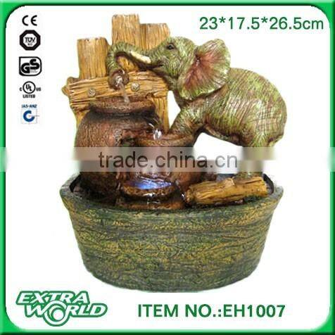 home and garden elephant water fountain resin ornament