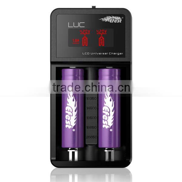 Wholesale price Efest 2 Bay 18650 battery charger V2 LCD universal lithium charger for charging batteries