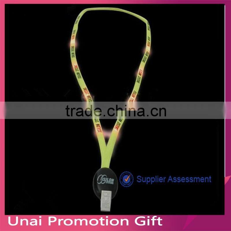 Custom led flashing lanyard for party on sale