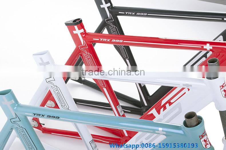 2016 hot selling fixed gear bike frame with front fork and led mountain diving flashlight free shipping