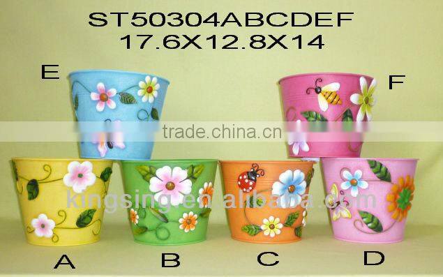 Christmas Metal Flower Pots