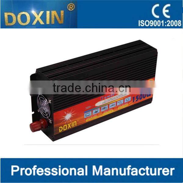 Guangzhou factory black color 12v 220v 1500w inverter 12v dc to 220v ac