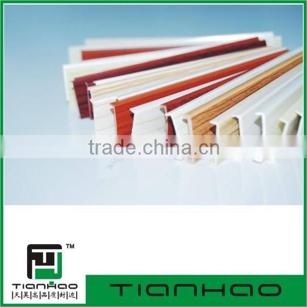 u-shaped edge trim/ customized pvc plastic edge banding antique wood trim