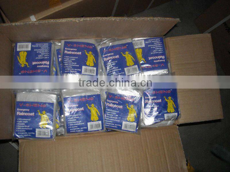 Promotion Waterproof Cheap Disposable PE Raincoat