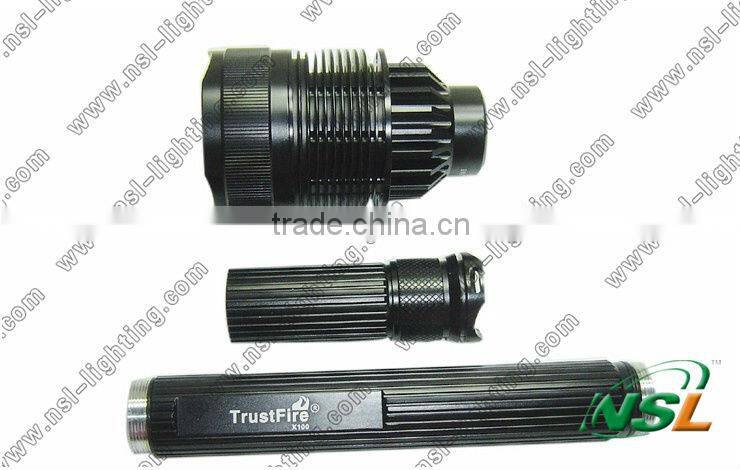 8000 Lumen TrustFire X100 7x Cree XM-L T6 5-Modes SOS LED Flashlight Torch Light
