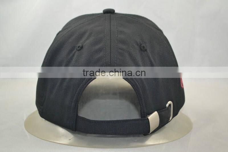 Guangzhou hat factory professional custom 6 panel / 100% cotton / / embroidery logo/black baseball cap