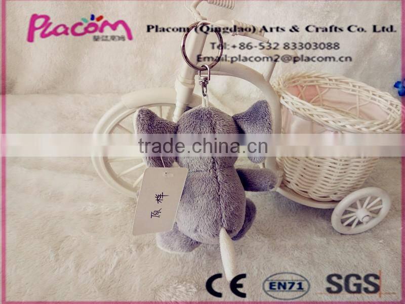 New desig Lovely Fashion Customize Promotional gifts and Holiday gifts Wholesale plush Keychains Elephant