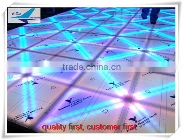 720pcs leds rgb light up dance floor, 1mx1m size ip65 led dance floor