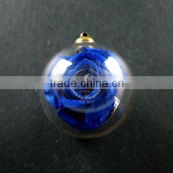 30mm glass dome pendant with red,purple,yellow,white,blue real preserved rose blossom flower lovers charm 1810395