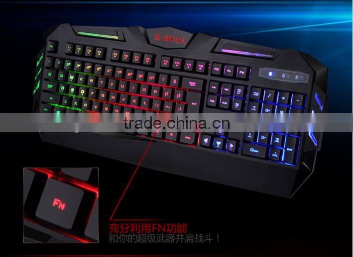 latest neon light transparent plastic gaming computer keyboard