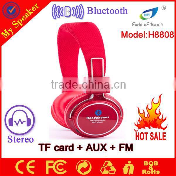2014 computer headphone with TF card bluetooth FM