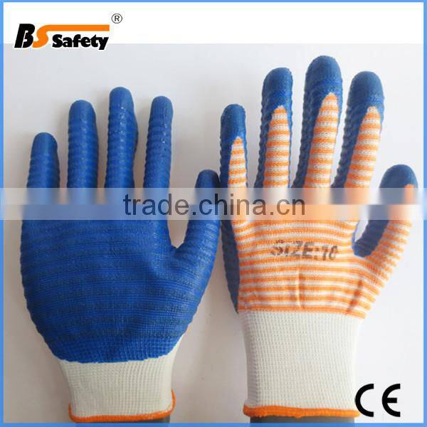 BSSAFETY cheap nitrile gloves red abrasion resistant glove