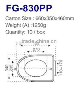 Selling plastic pp material automatic water spray toilet seat