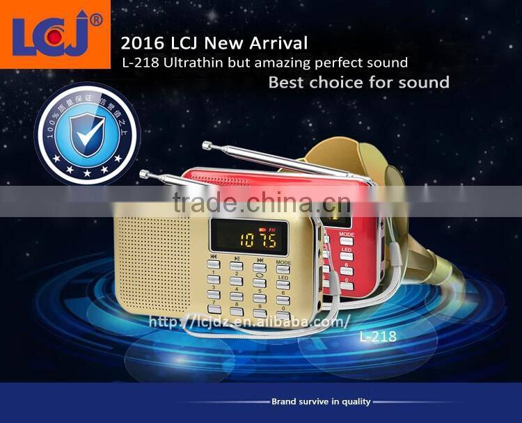 L-218 Hot sale MP3 FM radio player with mp3 player and speaker