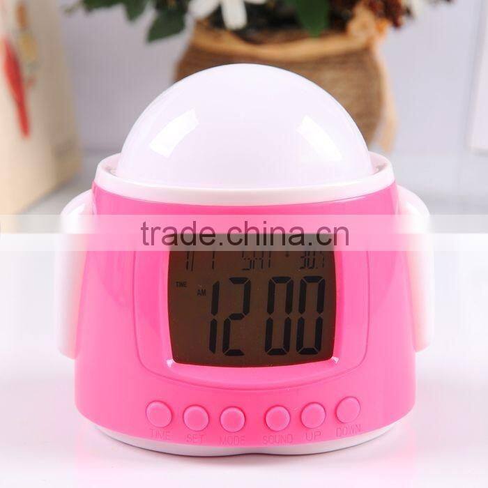 DIY star projection LED alarm clock