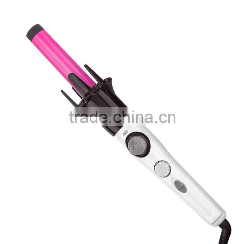 Wand Electrical Hair Curler LCD dislay automatic Nano titanium iron