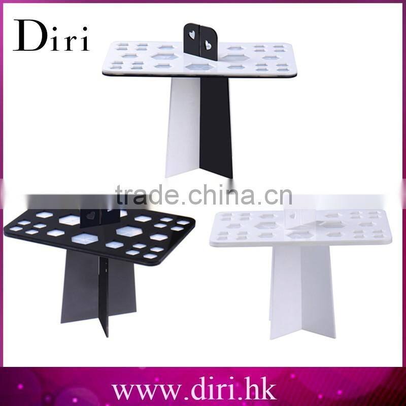 Black color makeup brush display rack acrylic makeup brush dry holder
