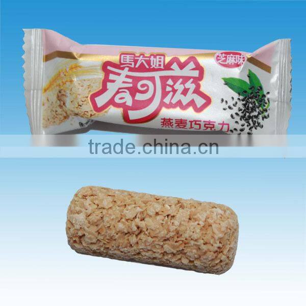 Sesame flavor Oatmeal Cereal Chocolate Bar