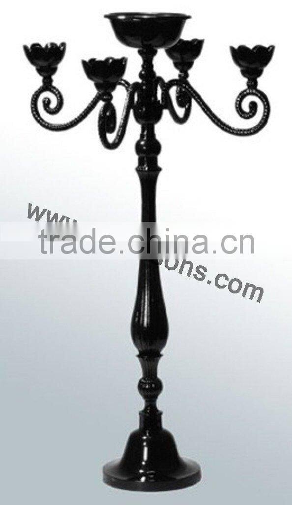 Jet Black Candelabra For party Used And Weddings Decorations