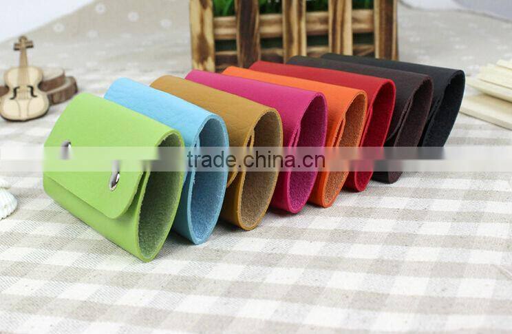 2014 New Portable Women Men PU Leather Key Wallets Case Holder Purse Organizer Bag 6 Key Rings for Car Door Drawer Lock Keys