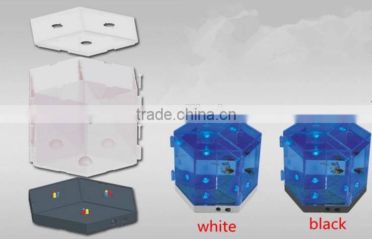 Night Aquarium Fish Tank with LED for Home Office Decoration