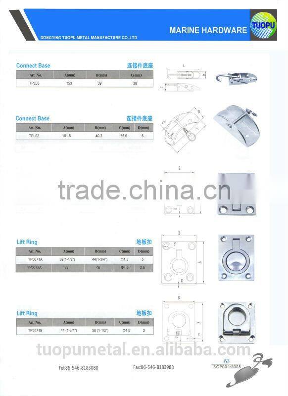 China wholesale high quality stainless steel furniture Flush Ring Pull handle for sale