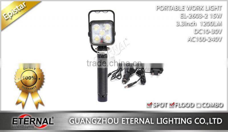 3.3in 15W portable rechargeable flood light outdoor emergency 4x4 racing Jeep off road truck automotive led flood lamp